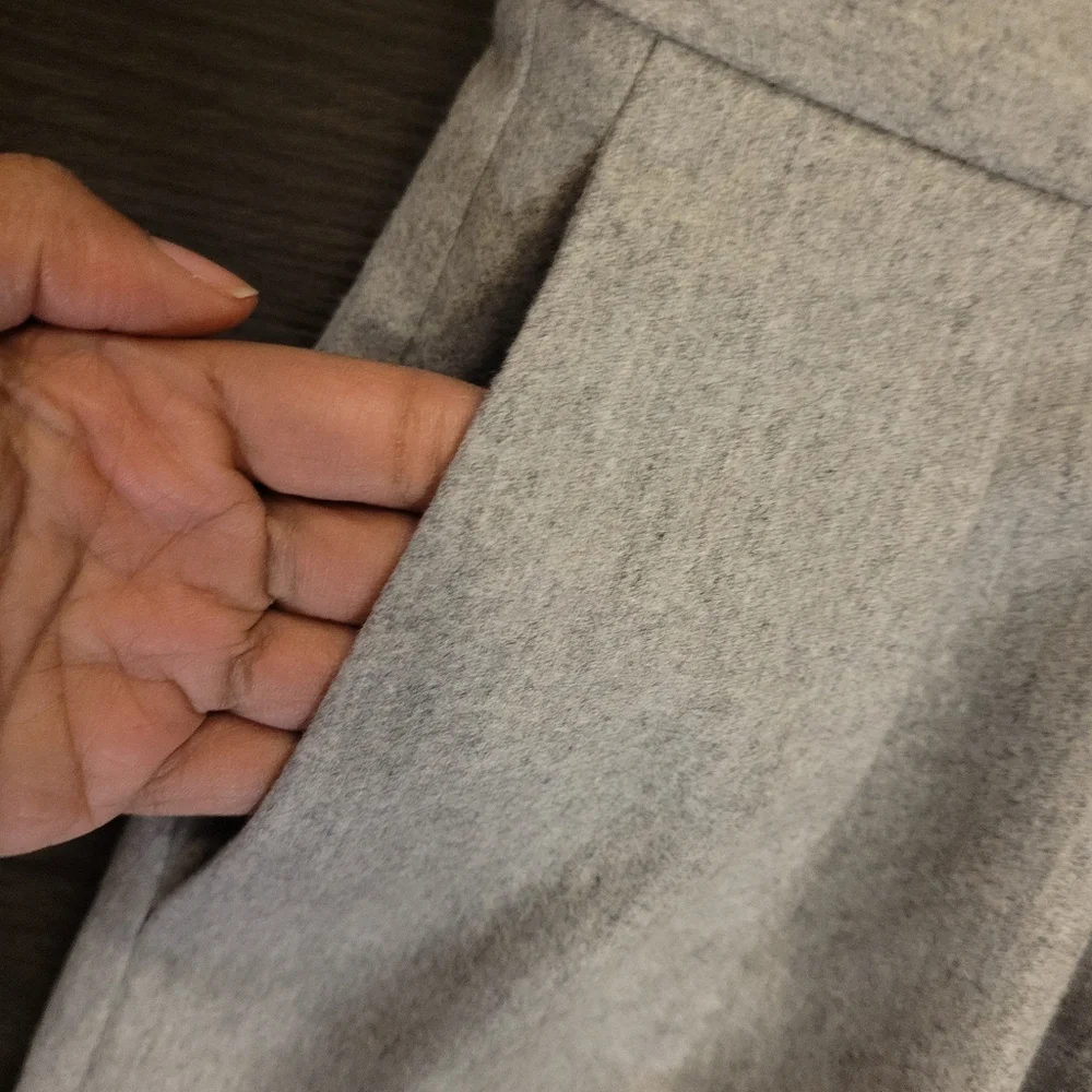 Aritzia Babaton The Next Pants Gray Pleated Wool Cashmere Blend Trousers Size 6 - Picture 3 of 11